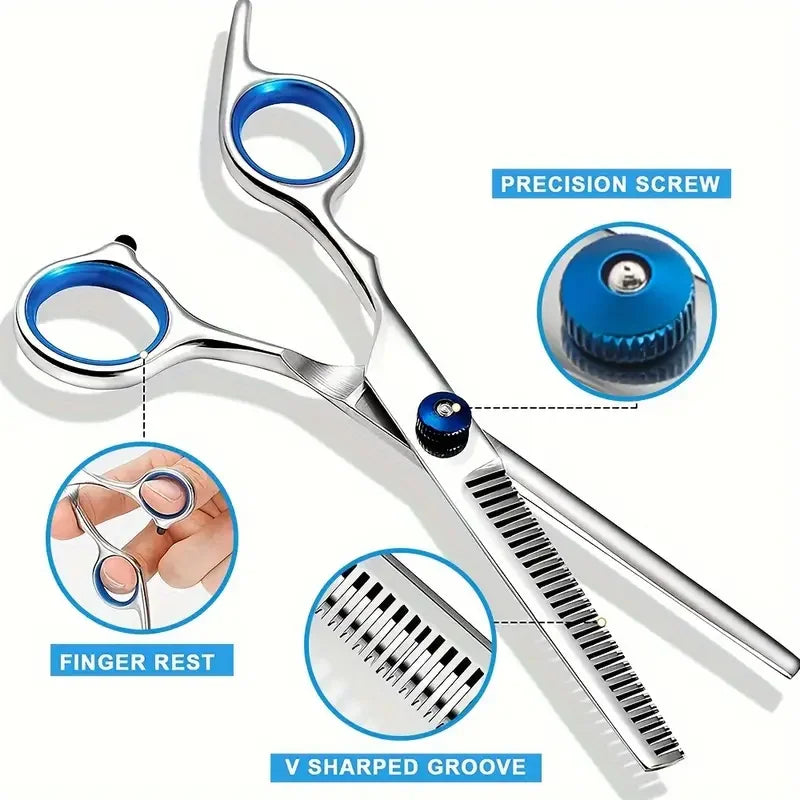 Safe and Precise Professional Pet Grooming Scissors with Round Head - Stainless Steel