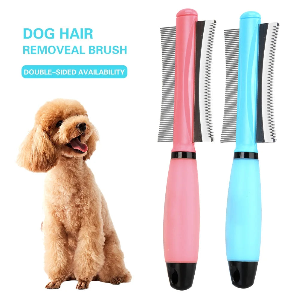 Double-Sided Grooming Tool Pet Hair (Brush For Long & Small Hair) and Hair Remover