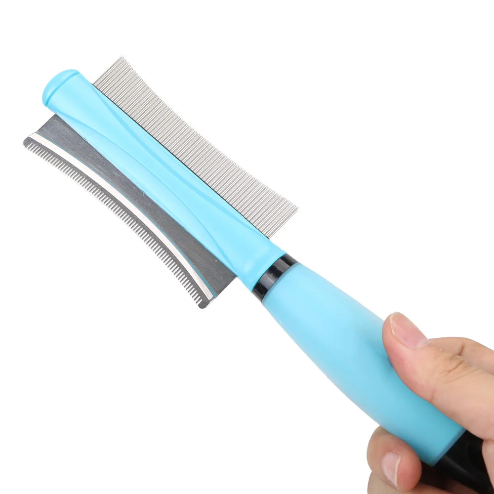 Double-Sided Grooming Tool Pet Hair (Brush For Long & Small Hair) and Hair Remover