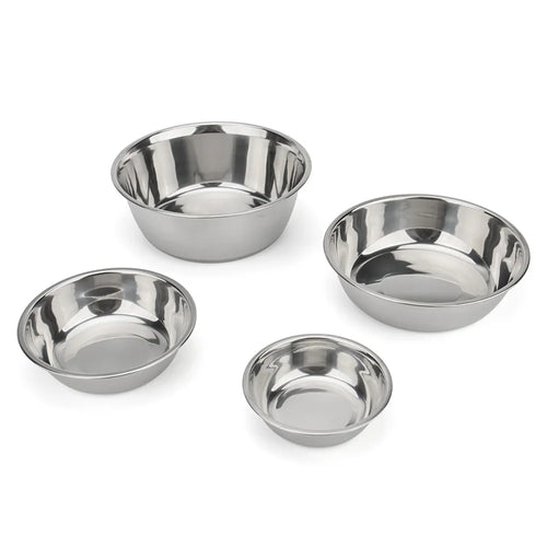 Dog Bowl Stainless Steel Pet Feeding Bowl Cat Food Drinking Feeder Bowl Durable Cheap For Small Medium Big Dogs