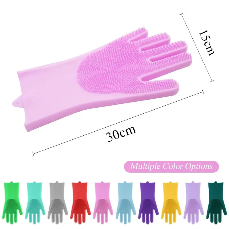 Pet Grooming Cleaning Gloves--Bathing Shampoo Glove Scrubber
