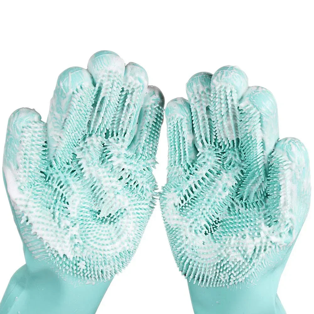 Pet Grooming Cleaning Gloves--Bathing Shampoo Glove Scrubber