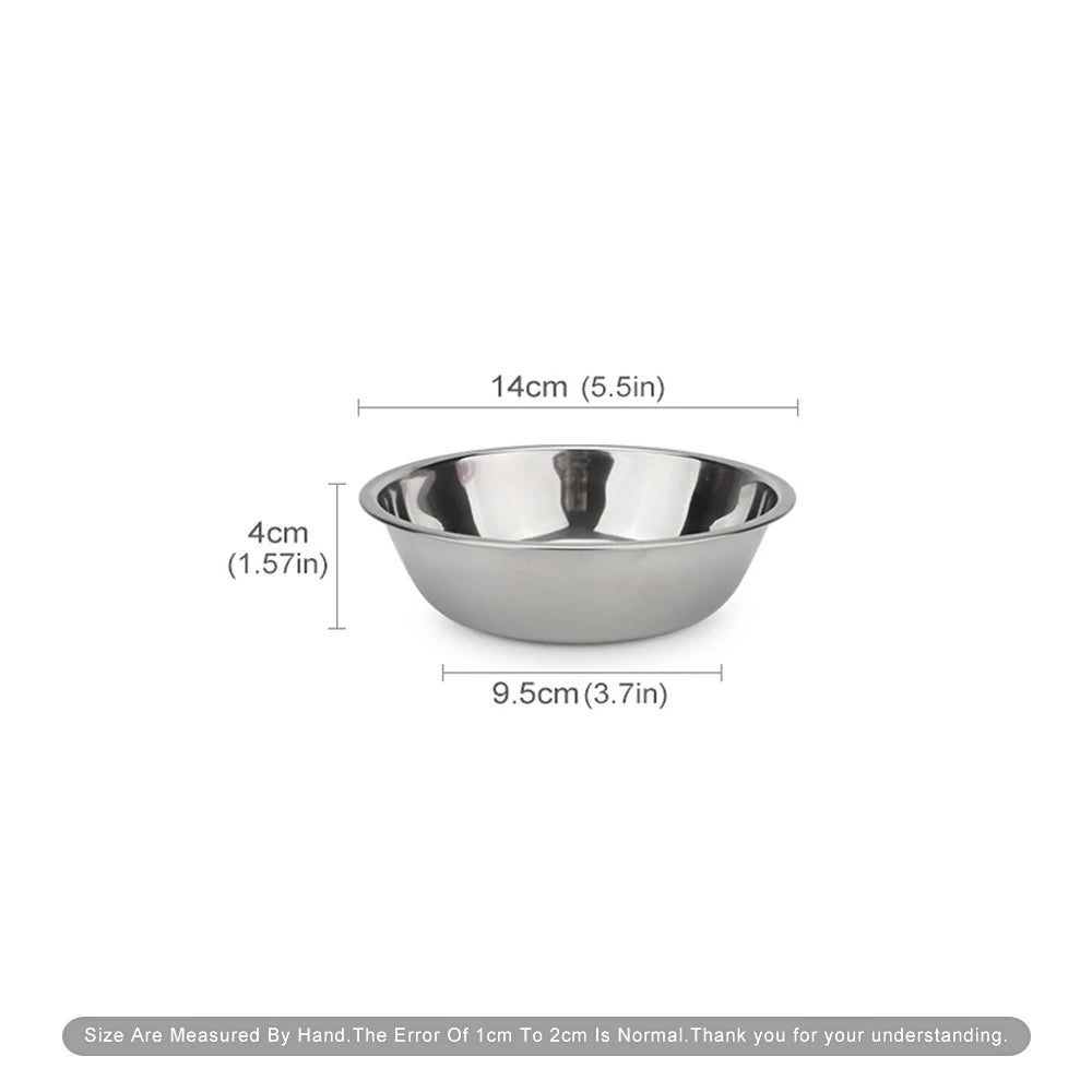 Dog Bowl Stainless Steel Pet Feeding Bowl Cat Food Drinking Feeder Bowl Durable Cheap For Small Medium Big Dogs