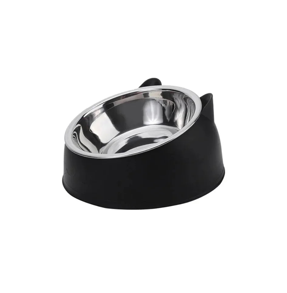 100ML Cat Dog Bowl 15 Degrees Raised Non Slip Puppy Base Cat Food Drinking Water Feeder Tilt Safeguard Neck Pet Bowl Accessories
