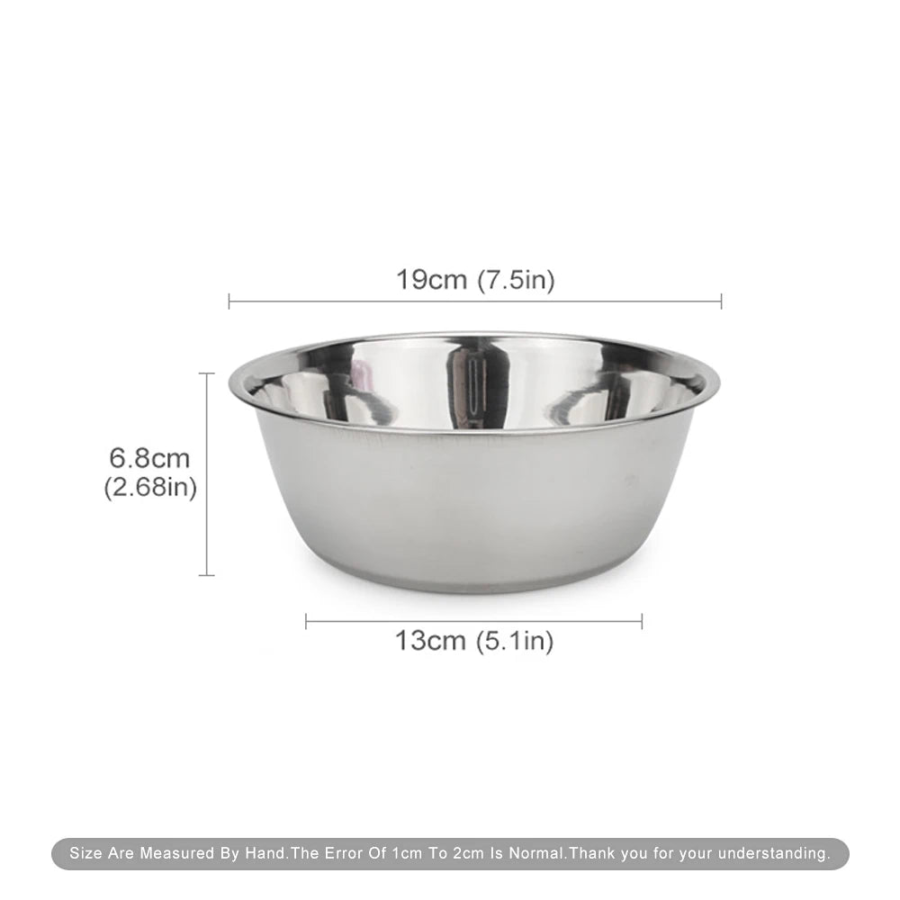 Dog Bowl Stainless Steel Pet Feeding Bowl Cat Food Drinking Feeder Bowl Durable Cheap For Small Medium Big Dogs