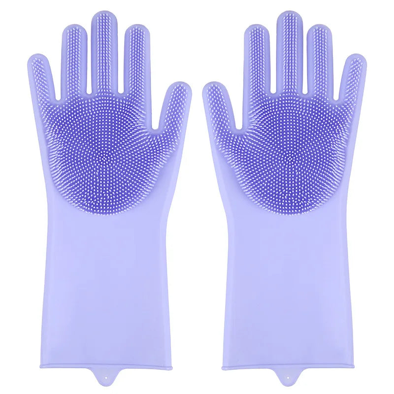 Pet Grooming Cleaning Gloves--Bathing Shampoo Glove Scrubber