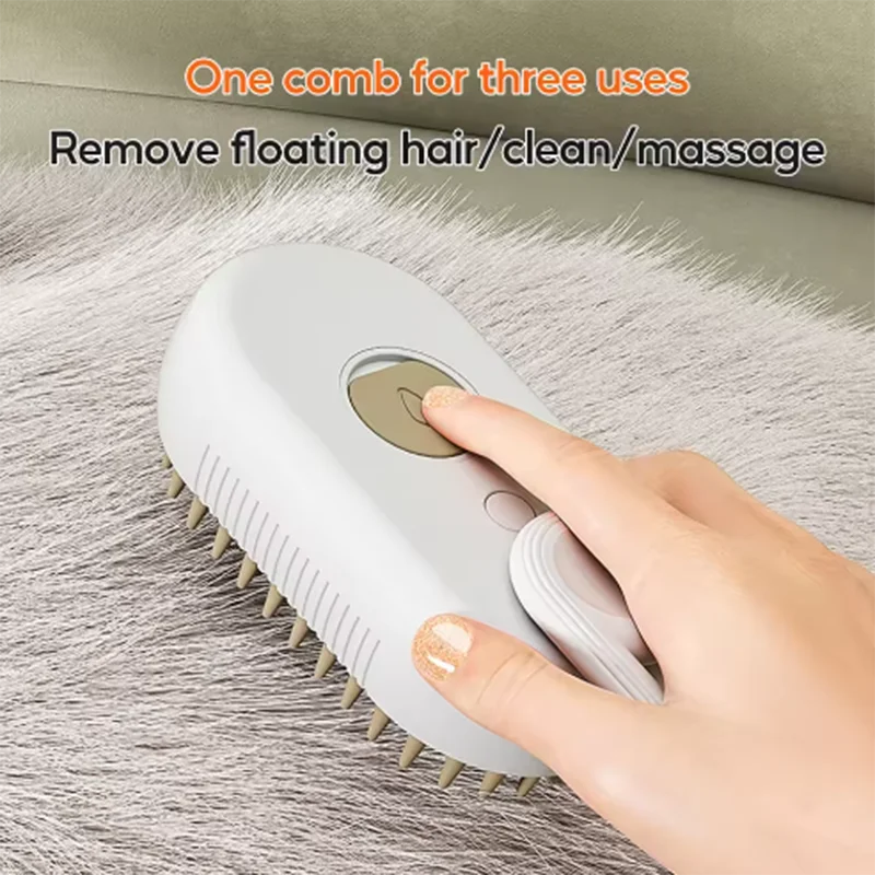 LIMITED Pet Spray Massage Brush. Steam Spray Folding Rotatable Floating Hair Bath and Hair Removal Brush Comb