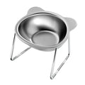 Raised Cat Bowls Tilted Neck Guard Cat Food Bowl 304 Stainless Steel Shatter-resistant Elevated 15° Pet Supplies for Puppy Cat