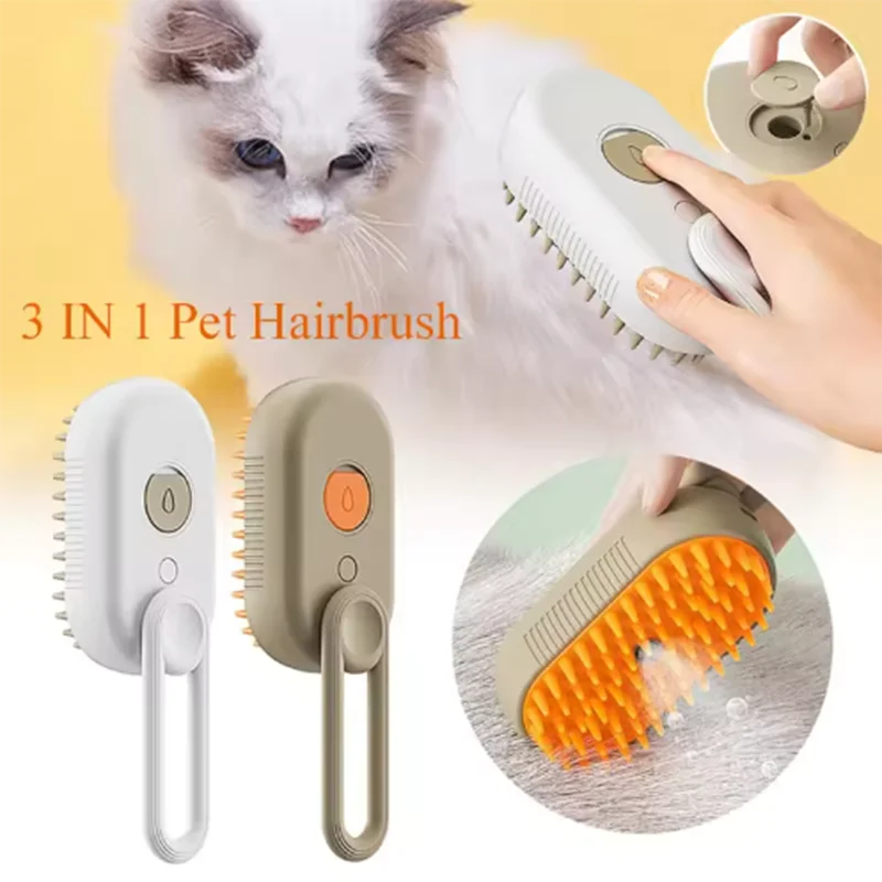 LIMITED Pet Spray Massage Brush. Steam Spray Folding Rotatable Floating Hair Bath and Hair Removal Brush Comb