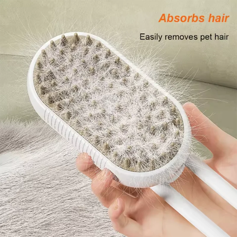 LIMITED Pet Spray Massage Brush. Steam Spray Folding Rotatable Floating Hair Bath and Hair Removal Brush Comb