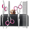 4pcs Pet Safe Scissors - Ambidextrous Stainless Steel Grooming Shears with Safe, Round Head for Precision Trimming