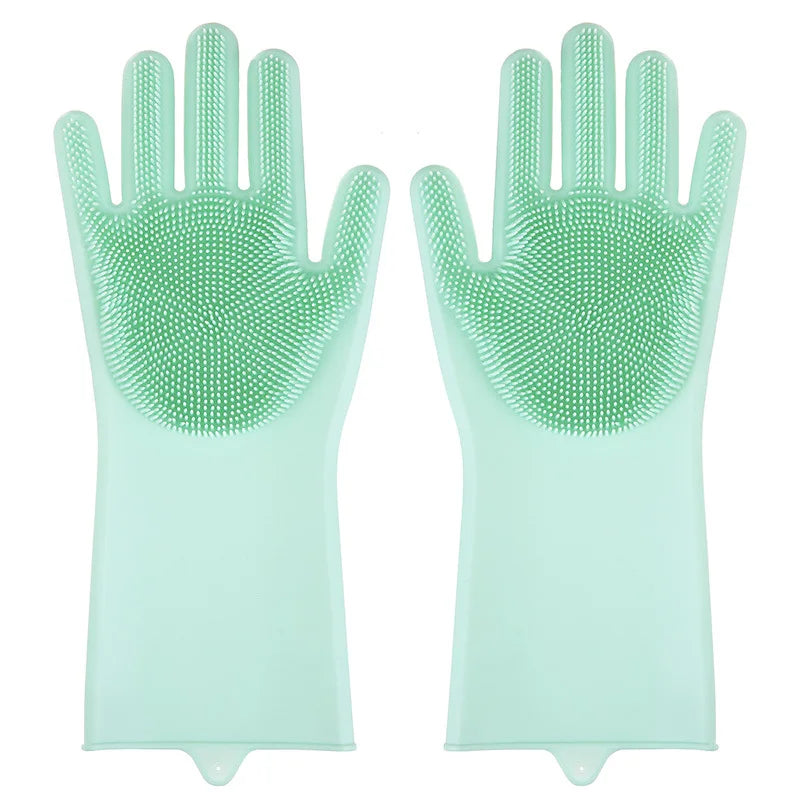 Pet Grooming Cleaning Gloves--Bathing Shampoo Glove Scrubber