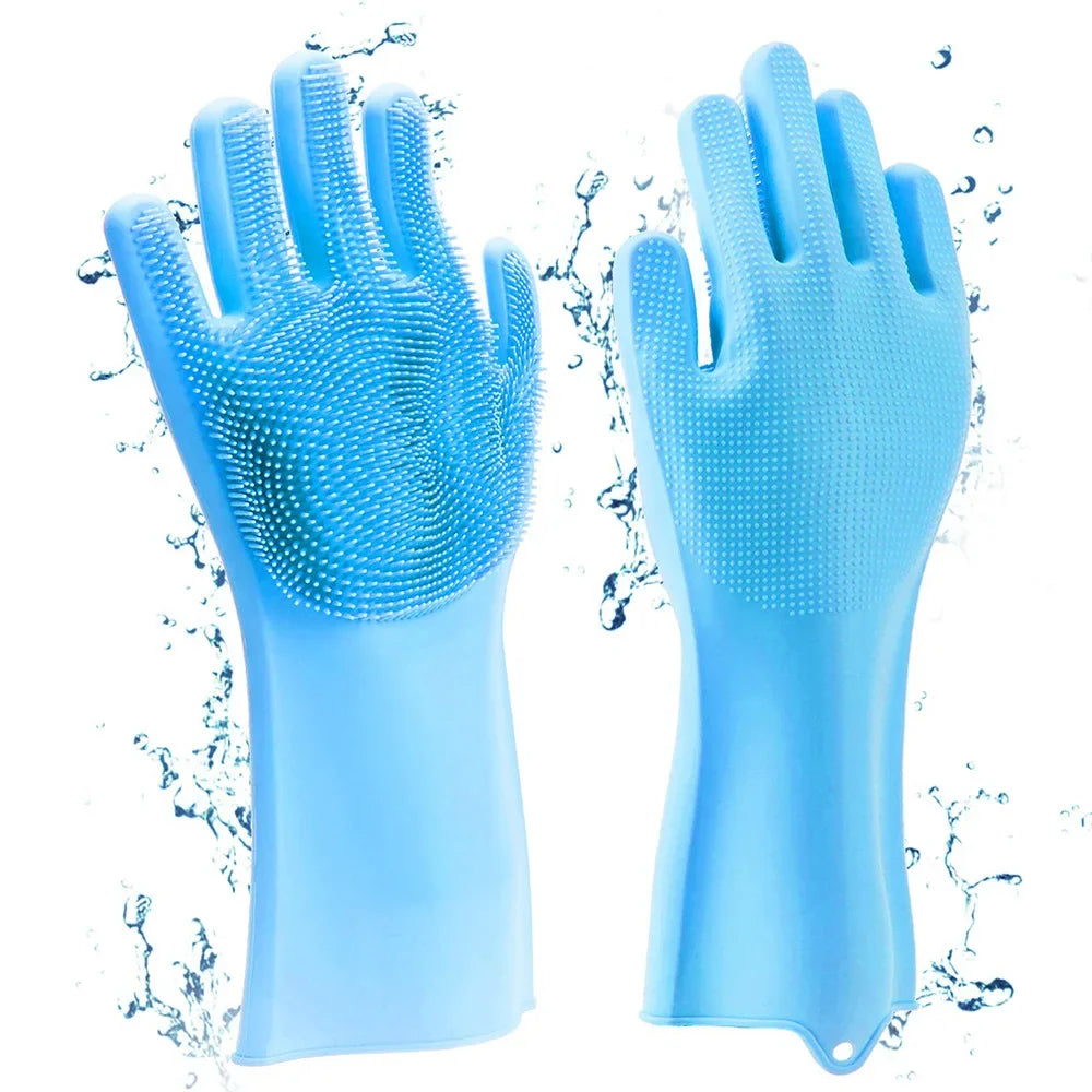 Pet Grooming Cleaning Gloves--Bathing Shampoo Glove Scrubber