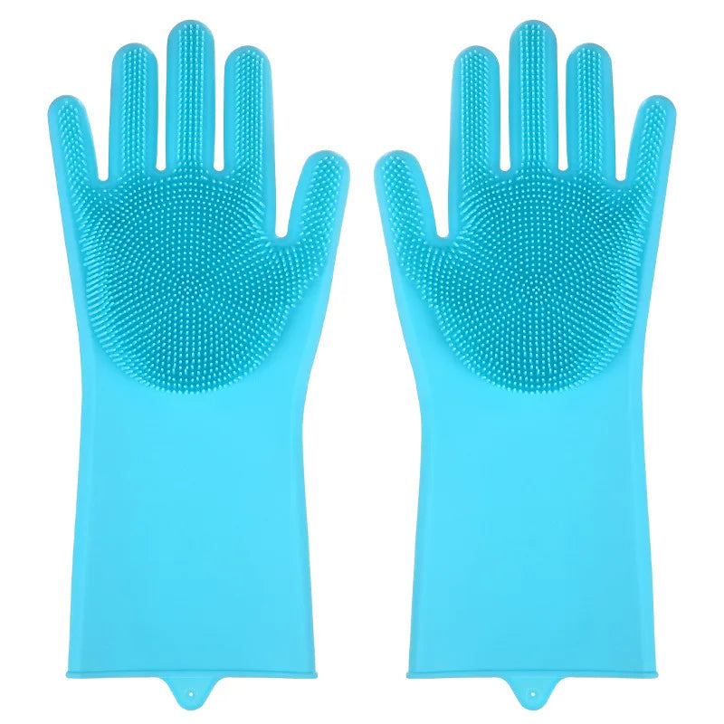 Pet Grooming Cleaning Gloves--Bathing Shampoo Glove Scrubber