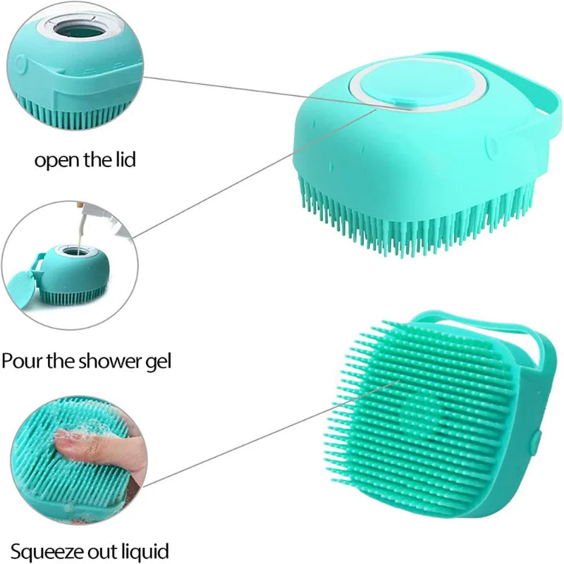 Pet Bathing Soft Brush Silicone Massager Supplies