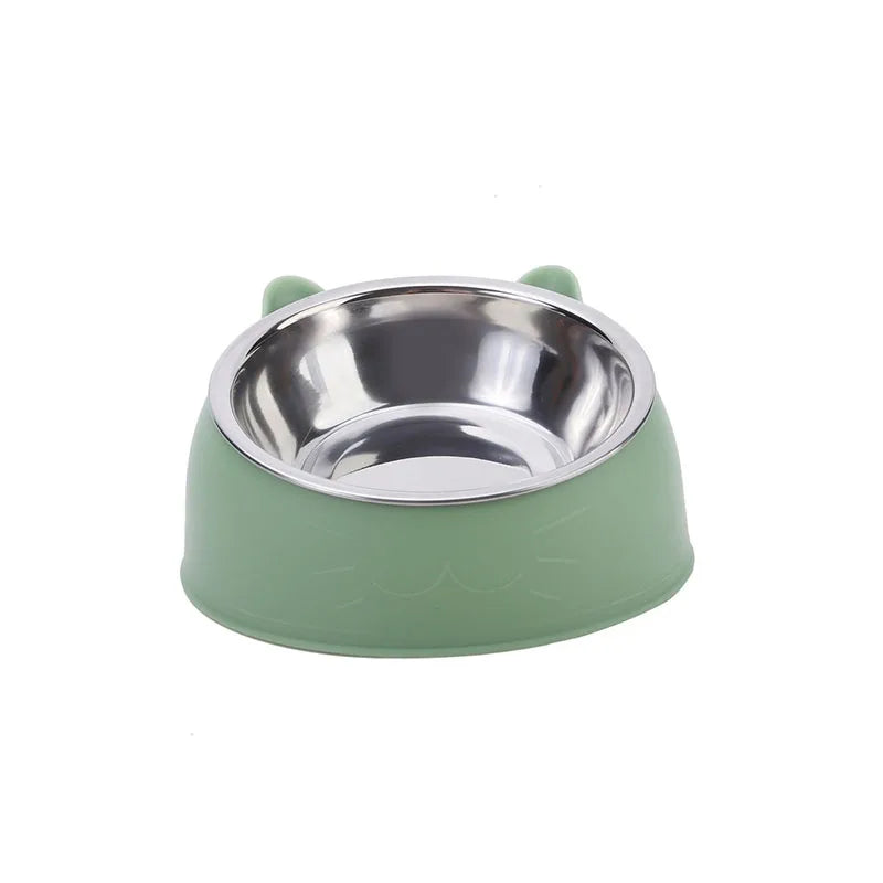100ML Cat Dog Bowl 15 Degrees Raised Non Slip Puppy Base Cat Food Drinking Water Feeder Tilt Safeguard Neck Pet Bowl Accessories