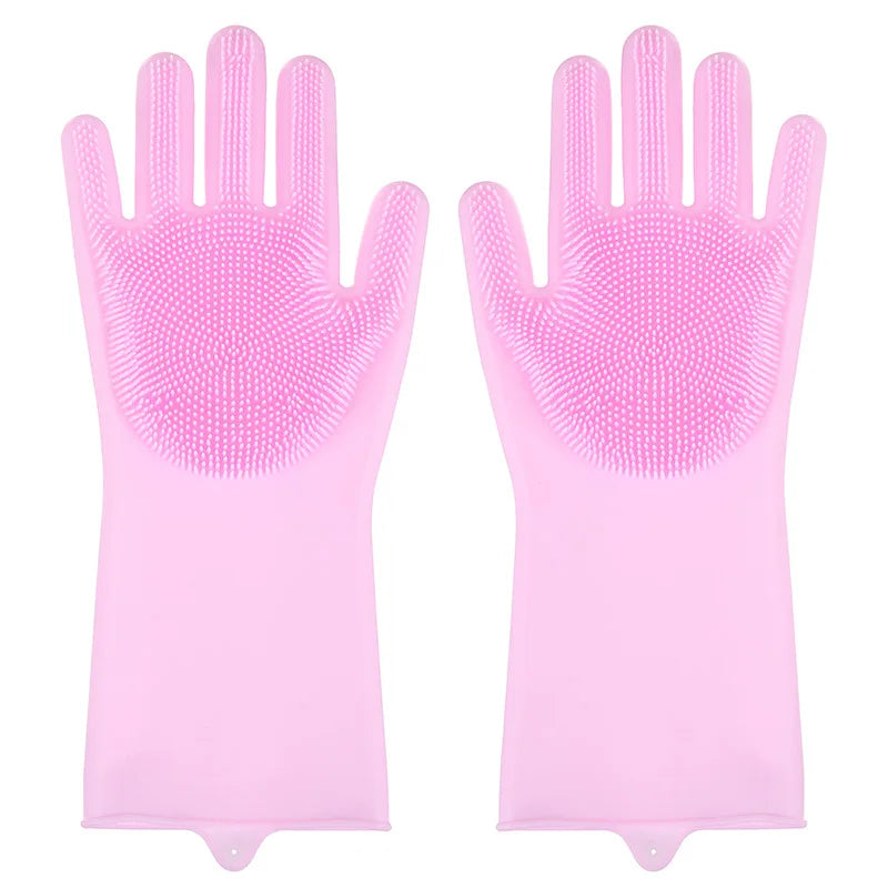 Pet Grooming Cleaning Gloves--Bathing Shampoo Glove Scrubber