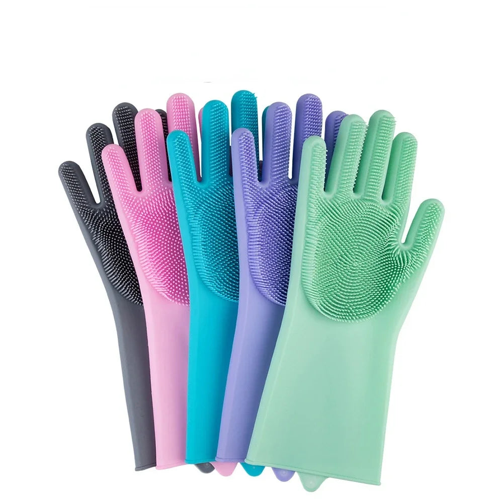 Pet Grooming Cleaning Gloves--Bathing Shampoo Glove Scrubber