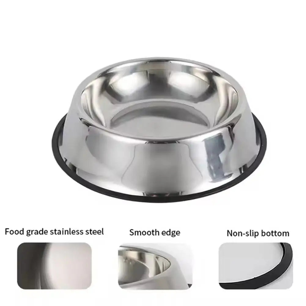 Large Capacity Cat Bowl Steel Pet Feeding Bowl Cat and Dog Food Drinking Bowl Metal Feeder Bowl and Cheap