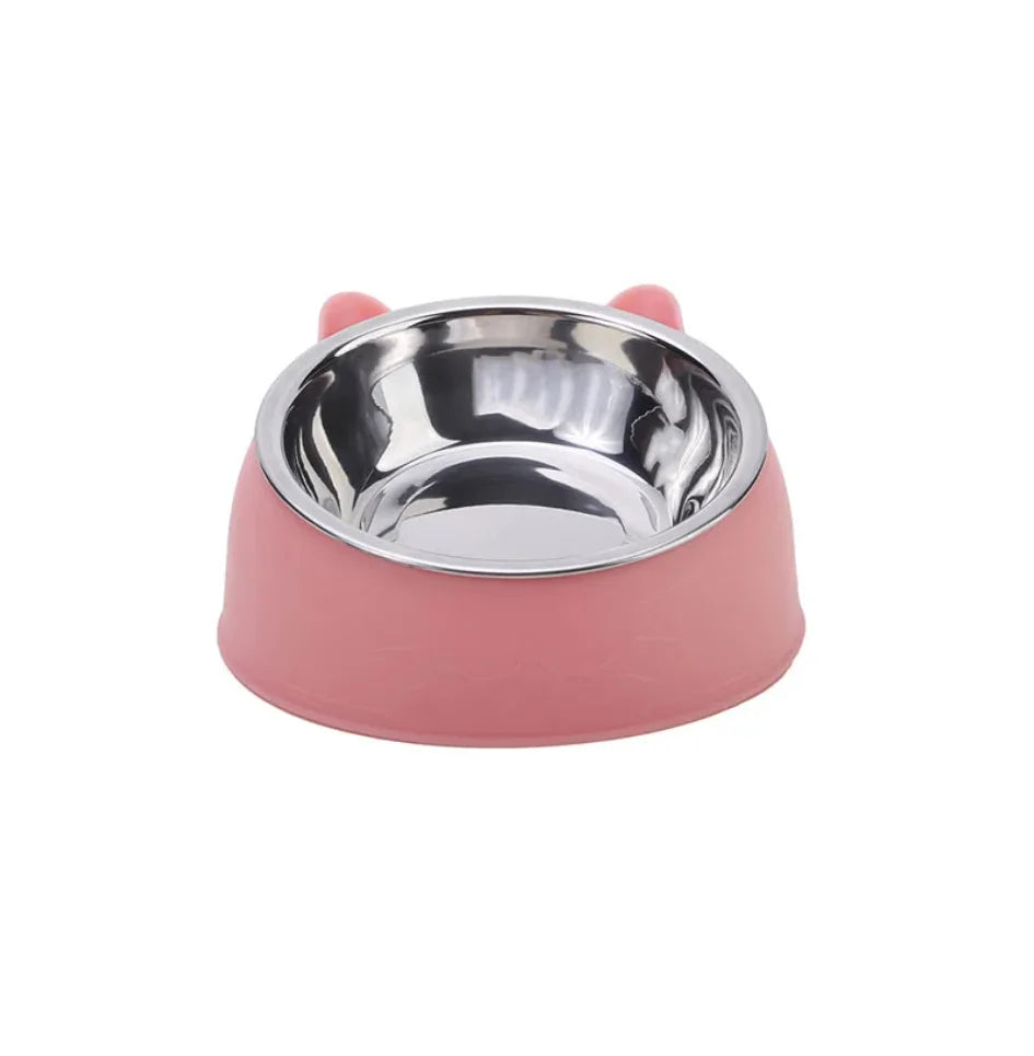100ML Cat Dog Bowl 15 Degrees Raised Non Slip Puppy Base Cat Food Drinking Water Feeder Tilt Safeguard Neck Pet Bowl Accessories