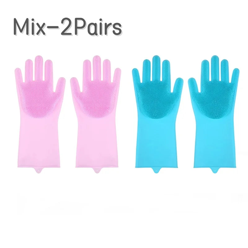Pet Grooming Cleaning Gloves--Bathing Shampoo Glove Scrubber