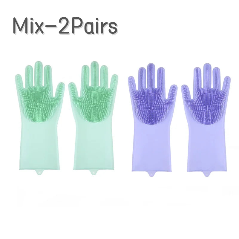 Pet Grooming Cleaning Gloves--Bathing Shampoo Glove Scrubber