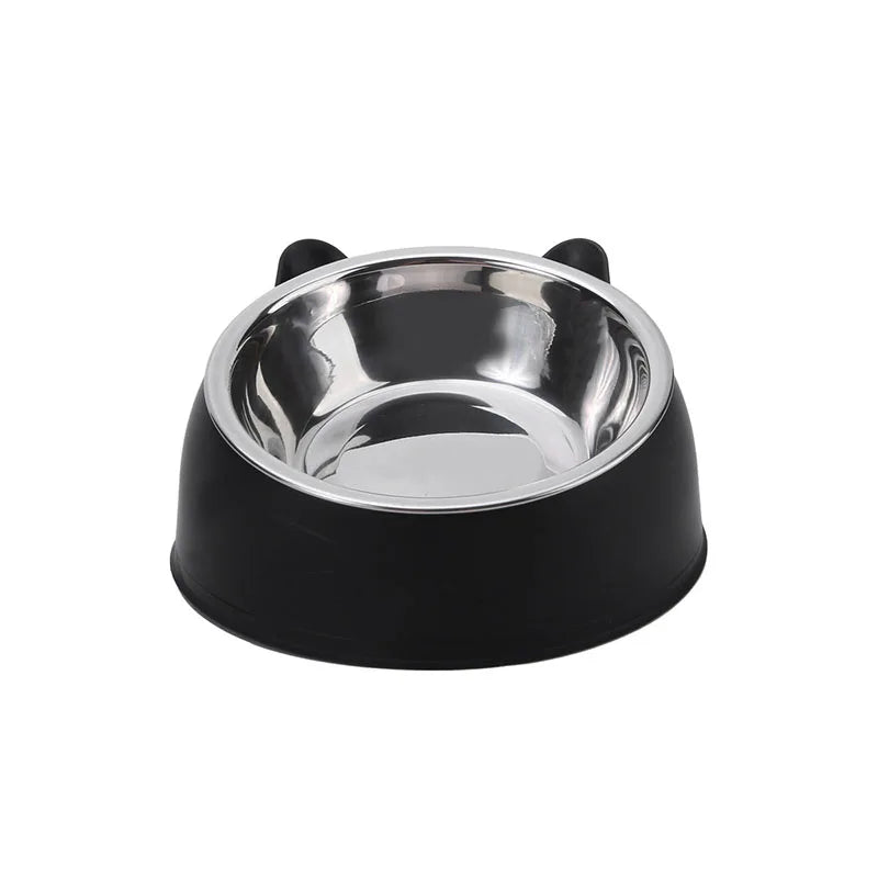 100ML Cat Dog Bowl 15 Degrees Raised Non Slip Puppy Base Cat Food Drinking Water Feeder Tilt Safeguard Neck Pet Bowl Accessories